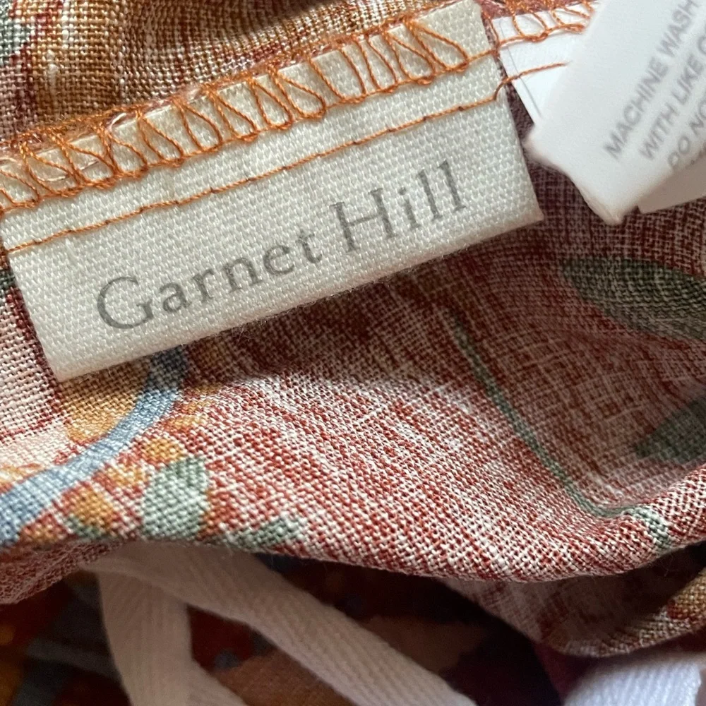 Garnet Hill Priya Paisley Relaxed-Linen Twin  Duvet Cover